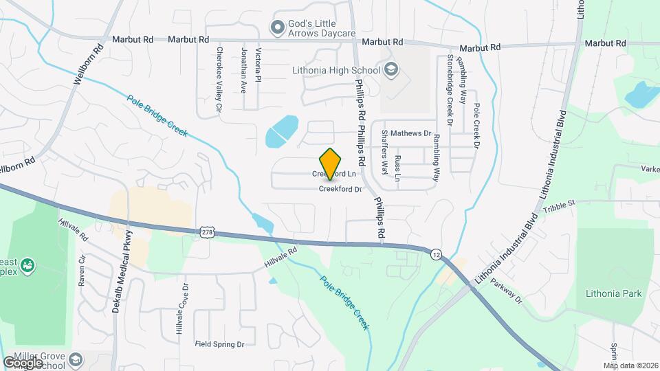 6272 Creekford Dr Map and Location Details