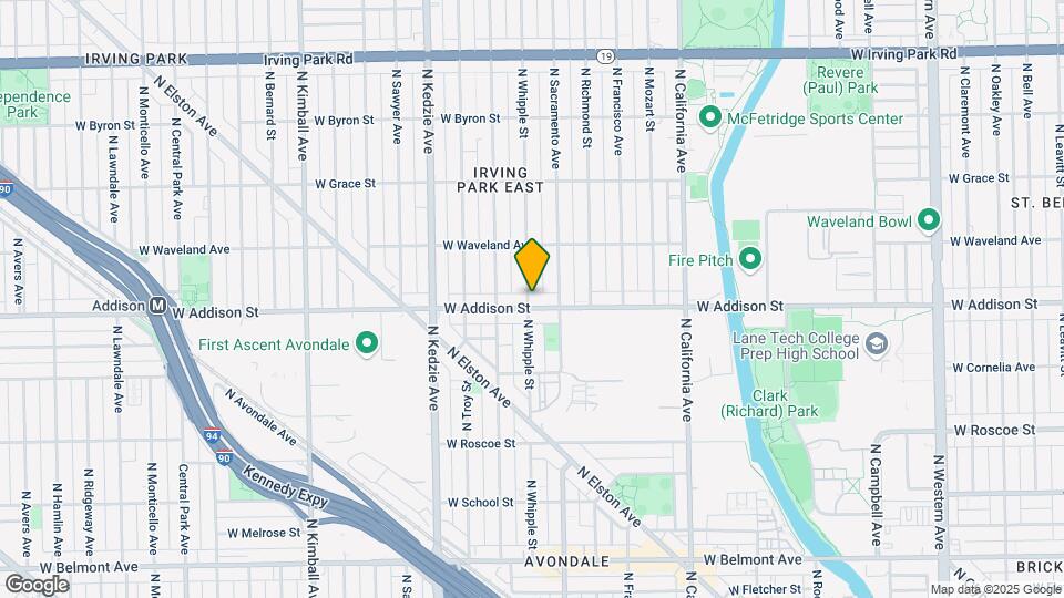 3024 W Addison St Mapa y Detalles de la Ubicación