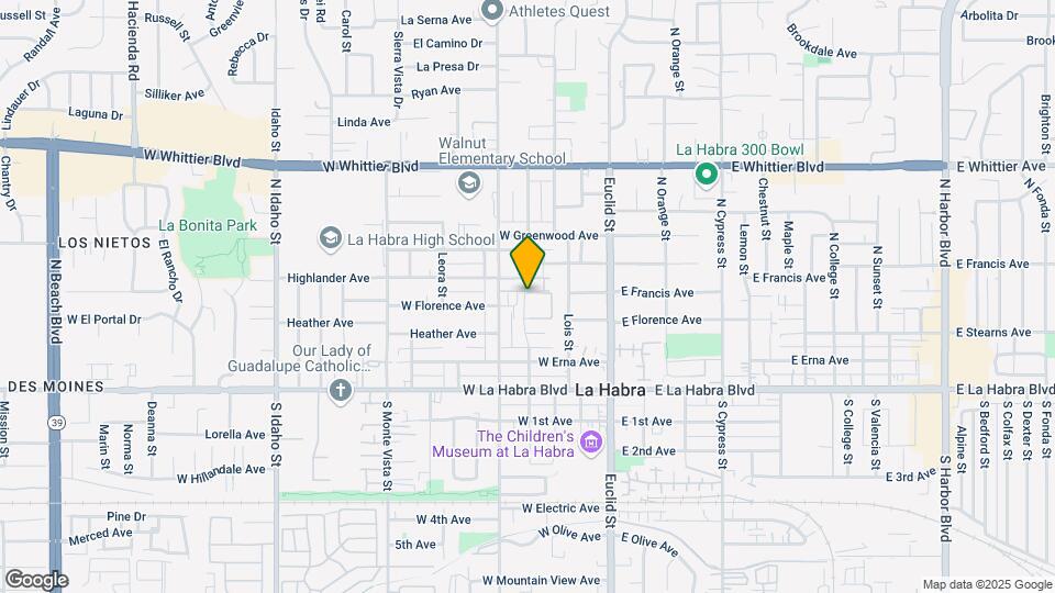 Villa La Habra Apartments Map and Location Details