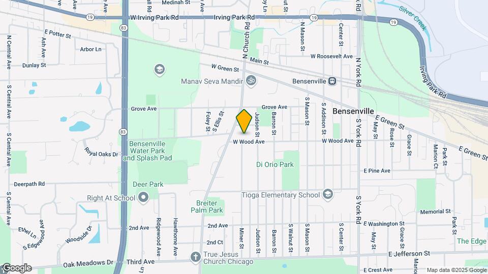 621 W Wood Ave Map and Location Details