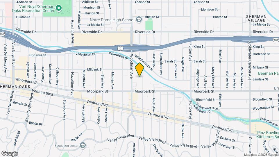 4459 Ventura Canyon Ave Map and Location Details