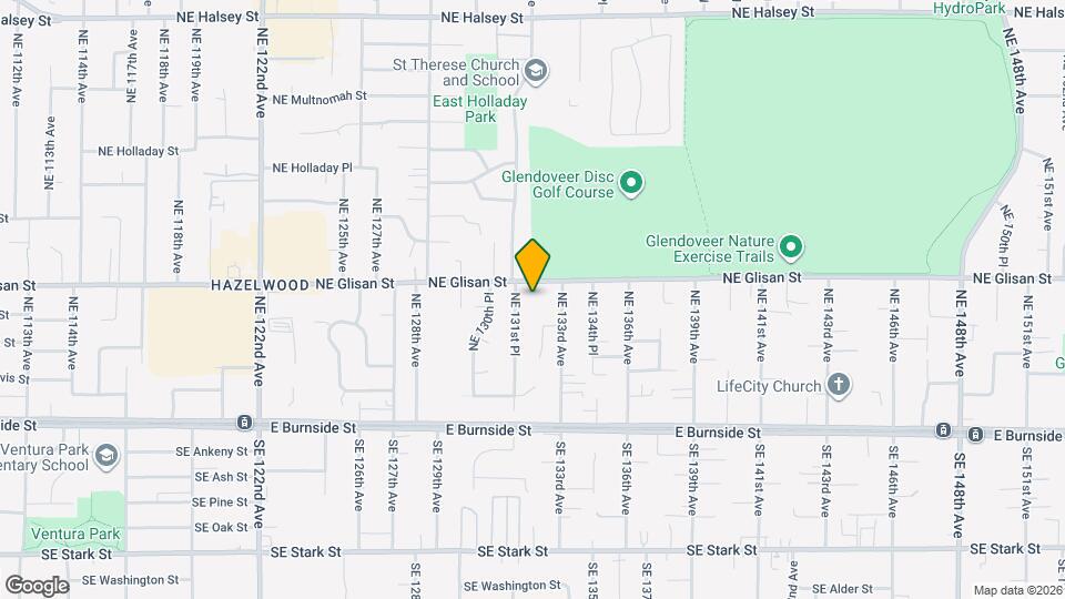 13208 NE Glisan St Map and Location Details