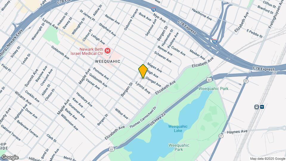 1054 Hunterdon St Map and Location Details