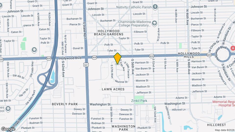 211 S 57th Terrace Map and Location Details