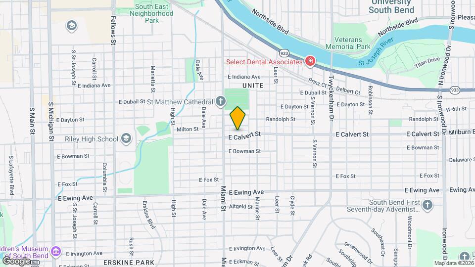 1125 E Calvert St Map and Location Details