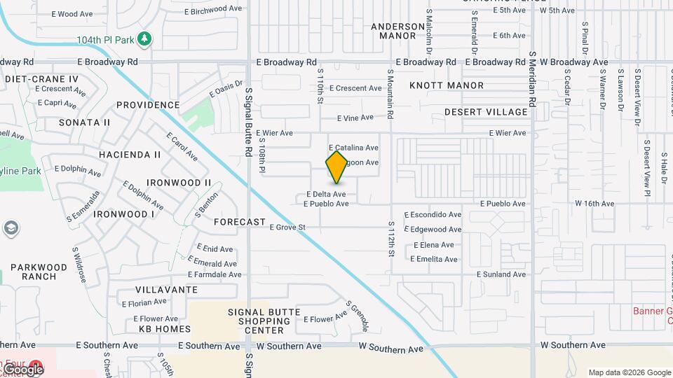 11026 E Delta Ave Mapa y Detalles de la Ubicación