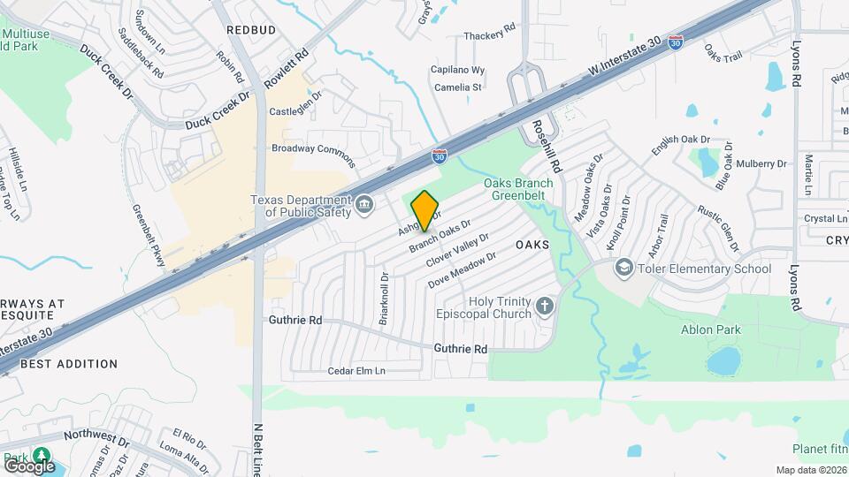 2725 Branch Oaks Dr Map and Location Details