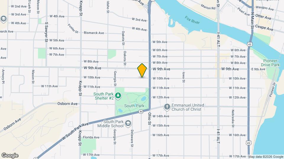 645 W 10th Ave Map and Location Details