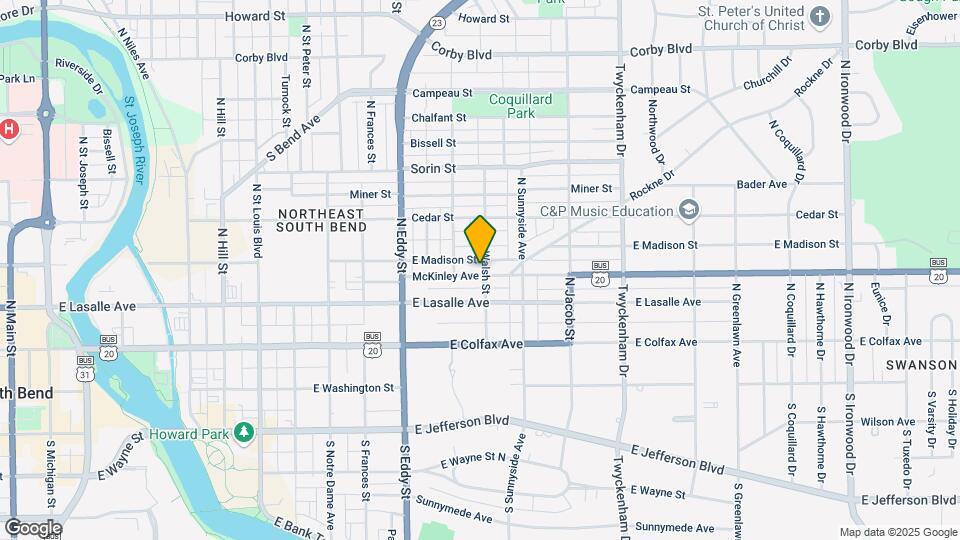 1224 E Madison St Map and Location Details