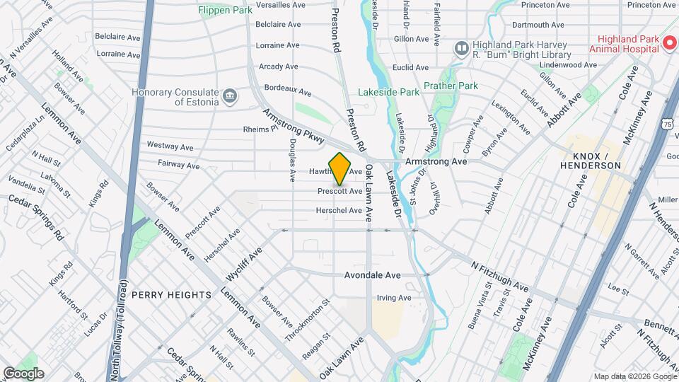 4211 Prescott Ave Mapa y Detalles de la Ubicación
