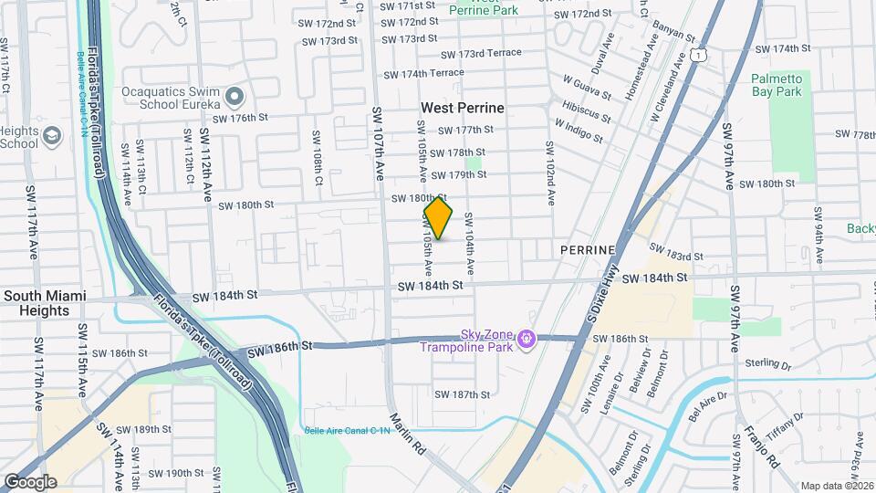 10450 SW 182nd St Map and Location Details