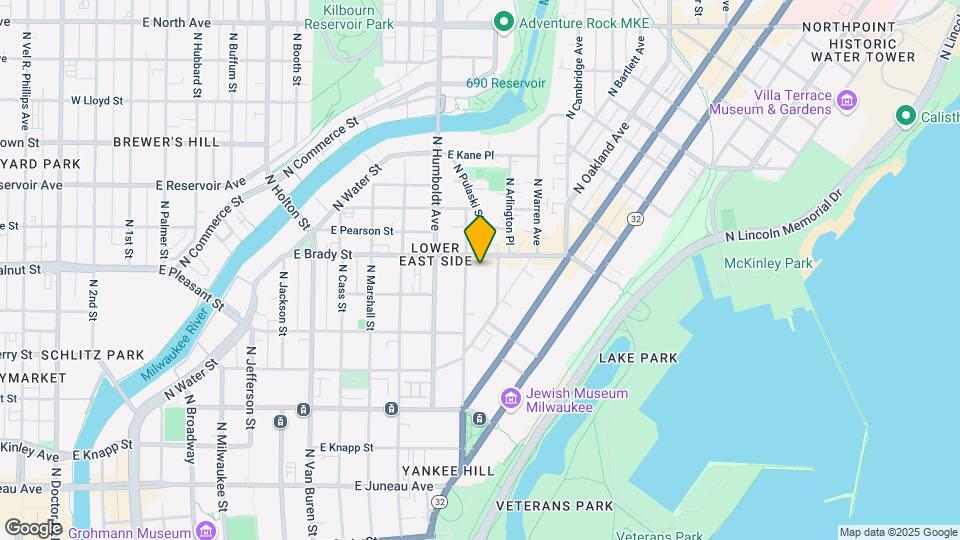 1682 N Franklin Pl, Unit Lower Map and Location Details