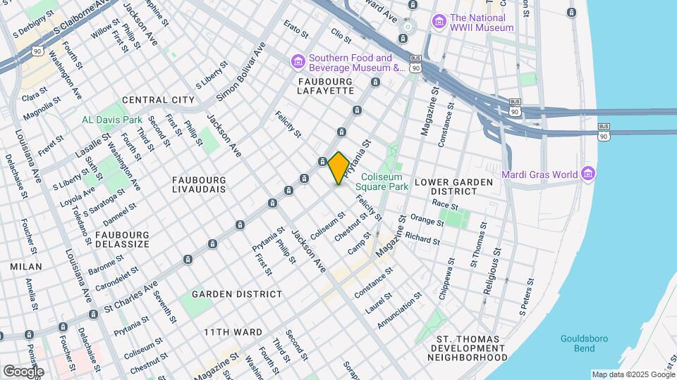 1818 Prytania St Mapa y Detalles de la Ubicación