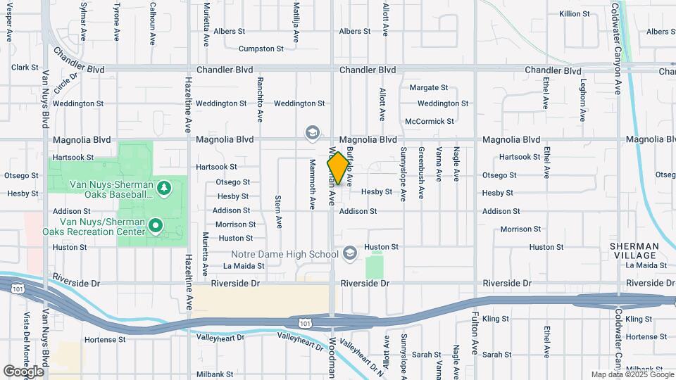 5030 Woodman Ave Map and Location Details