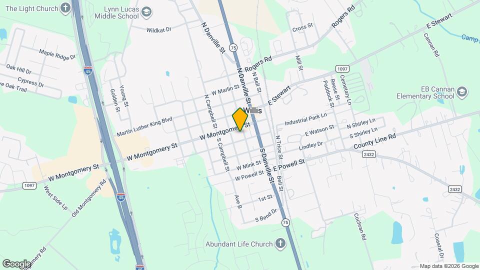 204 W Worsham St Map and Location Details