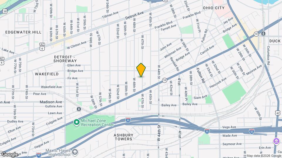 1954 W 47th St Map and Location Details