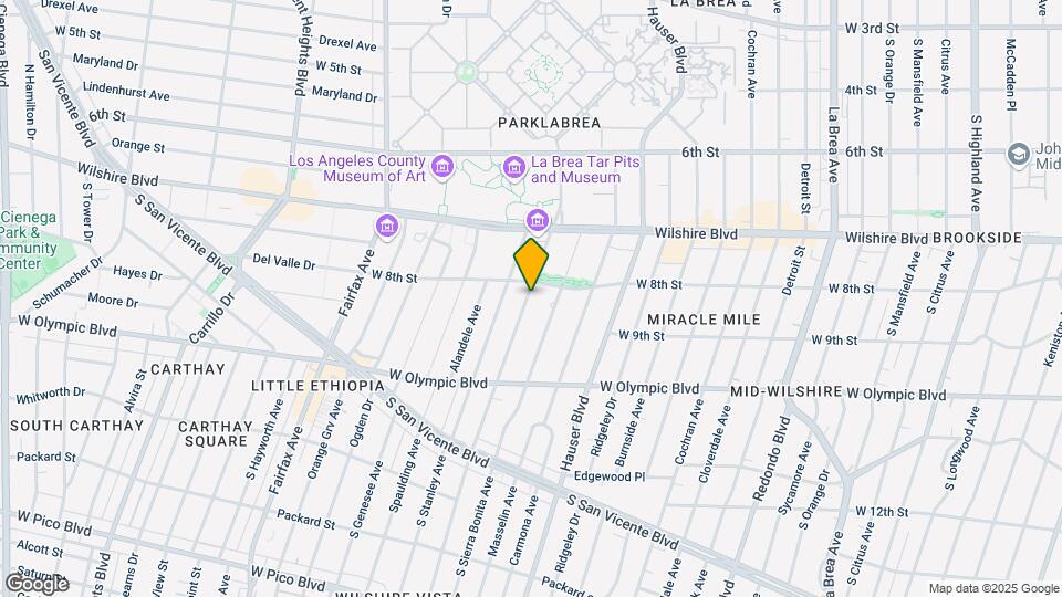 824 S Curson Ave Map and Location Details