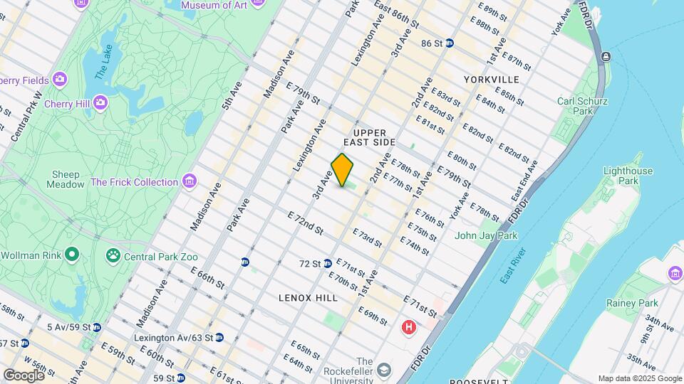 222 E 75th St Mapa y Detalles de la Ubicación