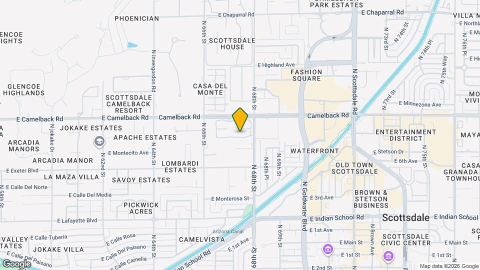 6711 E Camelback Rd Map and Location Details