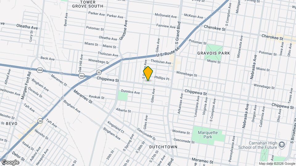 3720 Chippewa St Map and Location Details