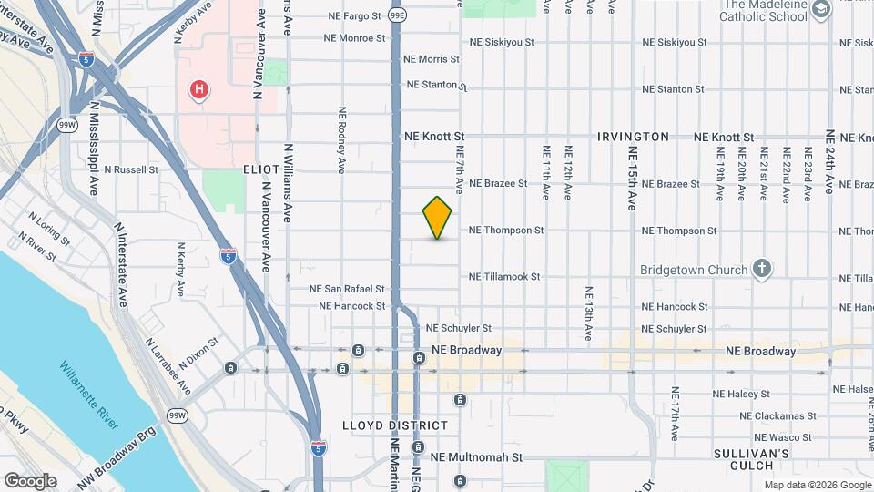 544 NE Thompson St Map and Location Details