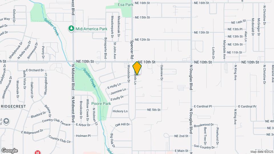 3912 Parkwoods Ln Map and Location Details