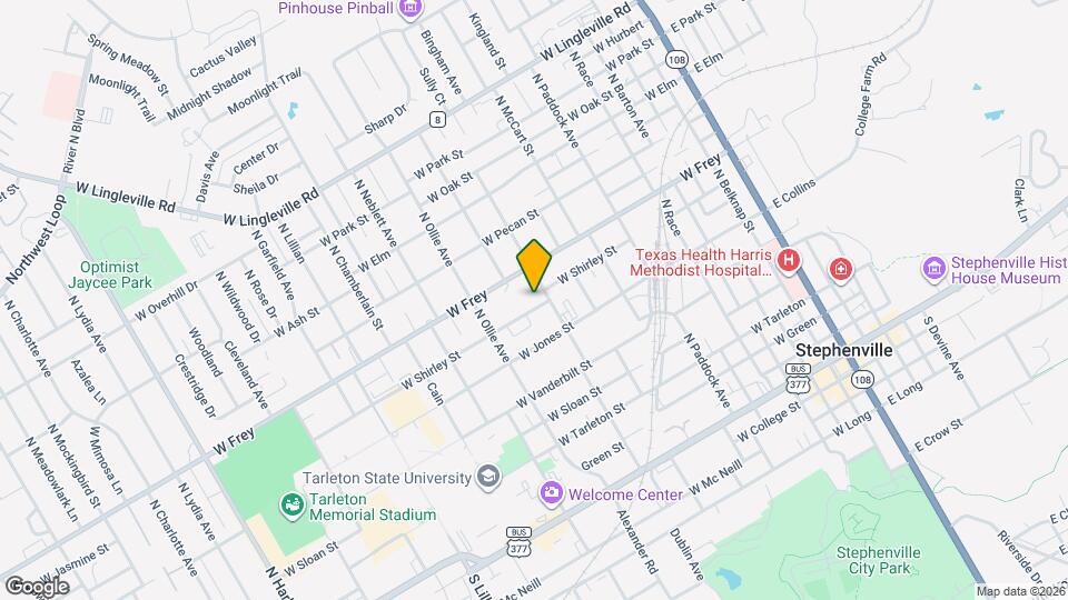 1021 W Shirley St Map and Location Details