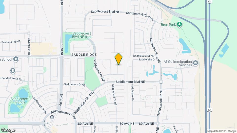 169 Saddleland Crescent NE Map and Location Details