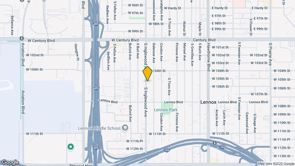 10522 S Inglewood Ave Mapa y Detalles de la Ubicación
