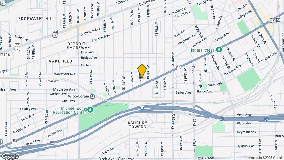 1973 W 50th St Map and Location Details