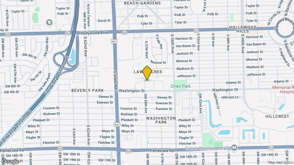 5841 Washington St Map and Location Details