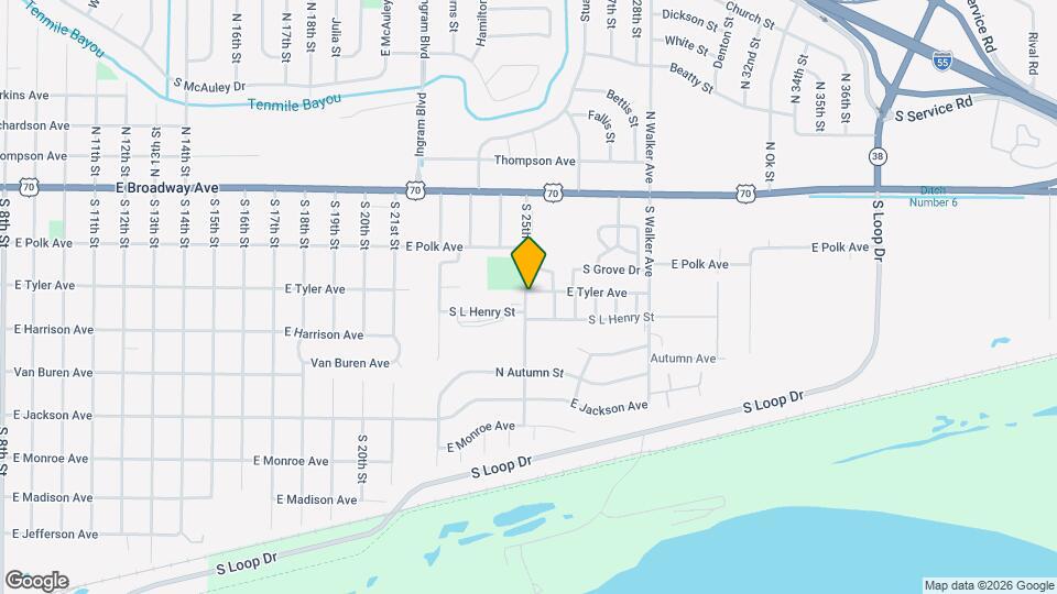 2501 E Tyler Ave Map and Location Details