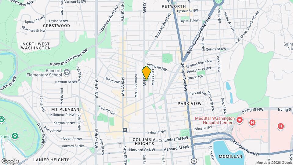 3545 13th St NW Map and Location Details