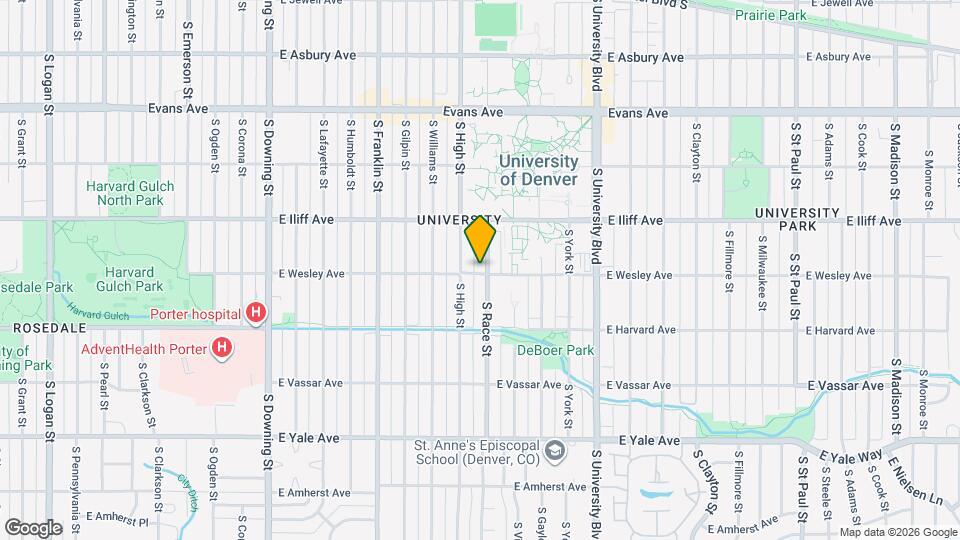 1925 E Wesley Ave Map and Location Details