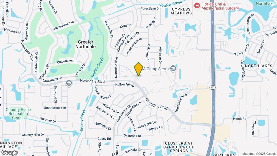 4105 Brentwood Park Cir Map and Location Details