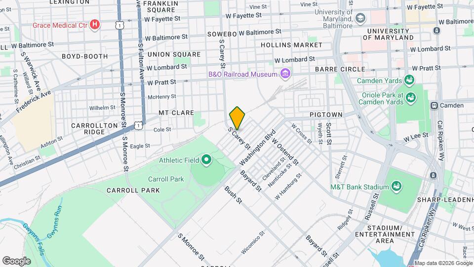 1276 Glyndon Ave Map and Location Details