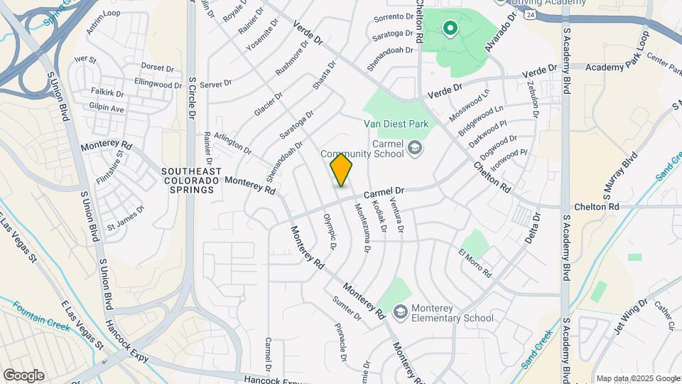 1825 Capulin Dr Map and Location Details