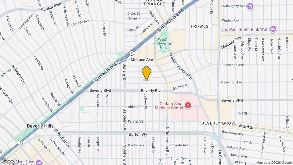 8921 Rosewood Ave Map and Location Details