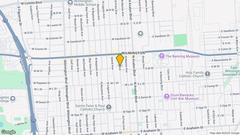 1306 N Fries Ave Map and Location Details