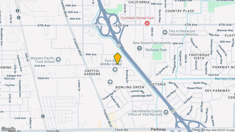 4189 Cuny Ave Map and Location Details