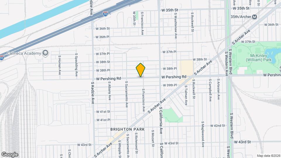 2917 W Pershing Rd Map and Location Details