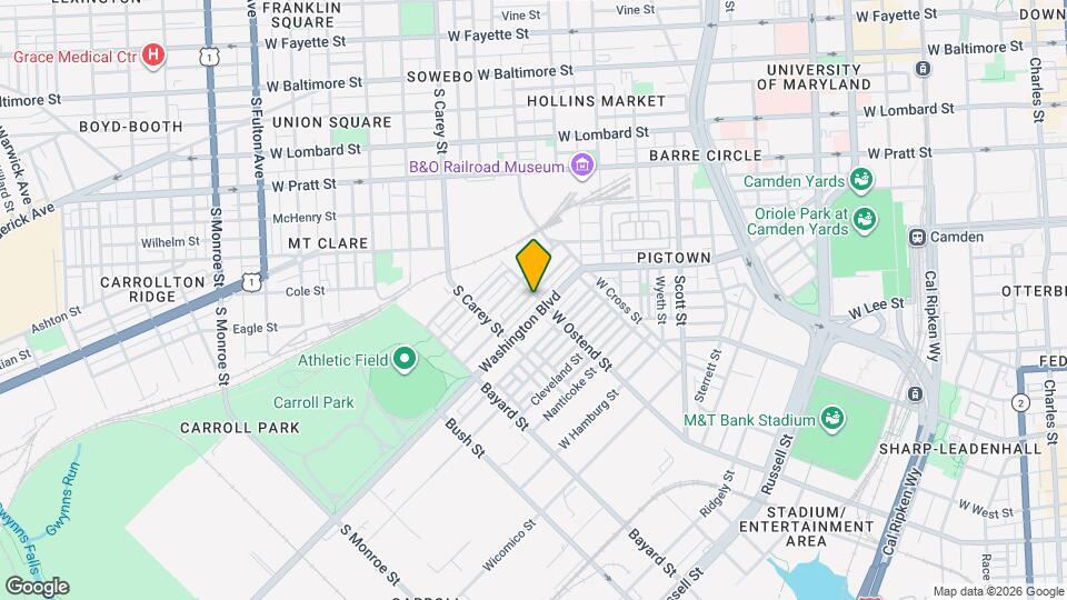 1303 W Ostend St Map and Location Details