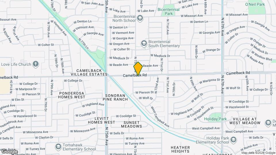 7261 W Camelback Rd Mapa y Detalles de la Ubicación