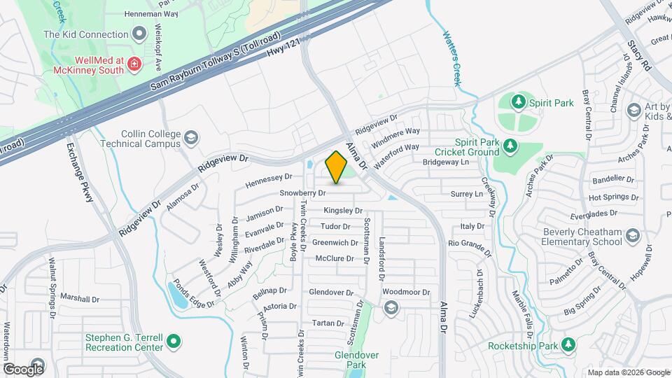 1416 Snowberry Dr Map and Location Details