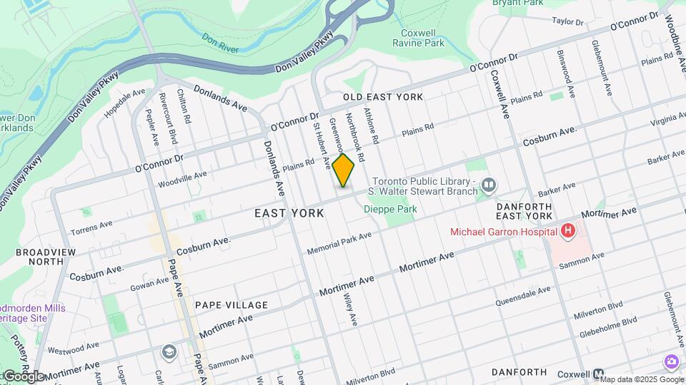 322 Cosburn Ave. Map and Location Details