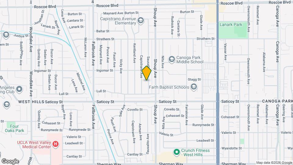 7711 Sausalito Ave Map and Location Details