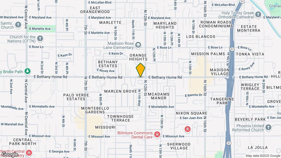 5812 N 12th St Mapa y Detalles de la Ubicación