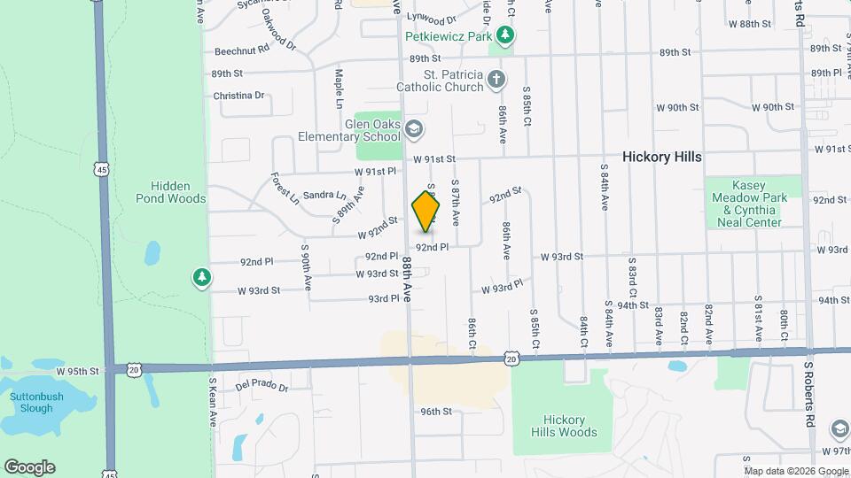 9240 S 87th Ct Map and Location Details