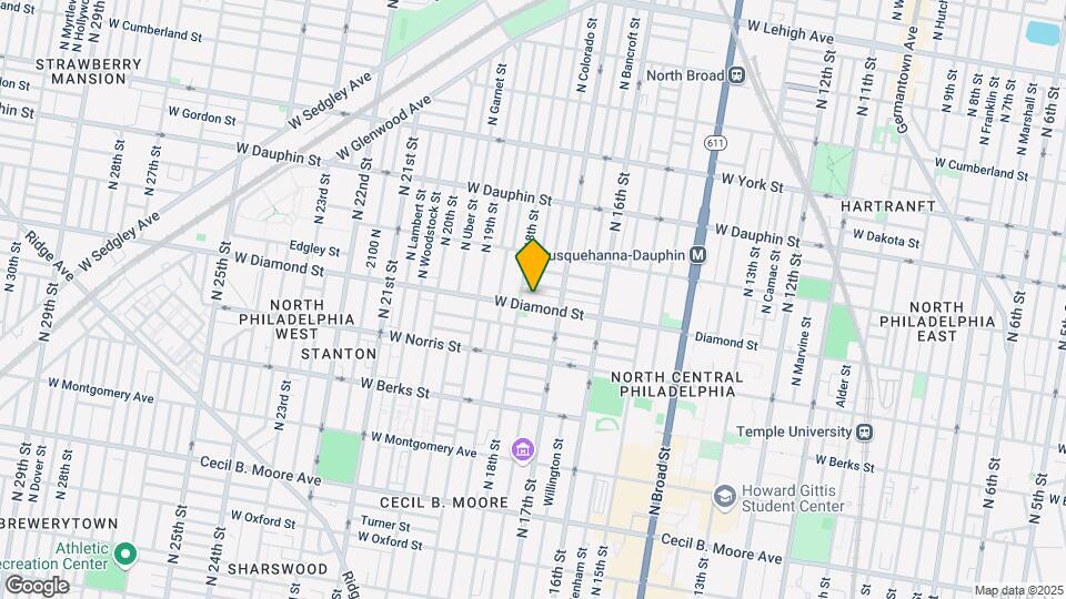 1731 W Diamond St Map and Location Details