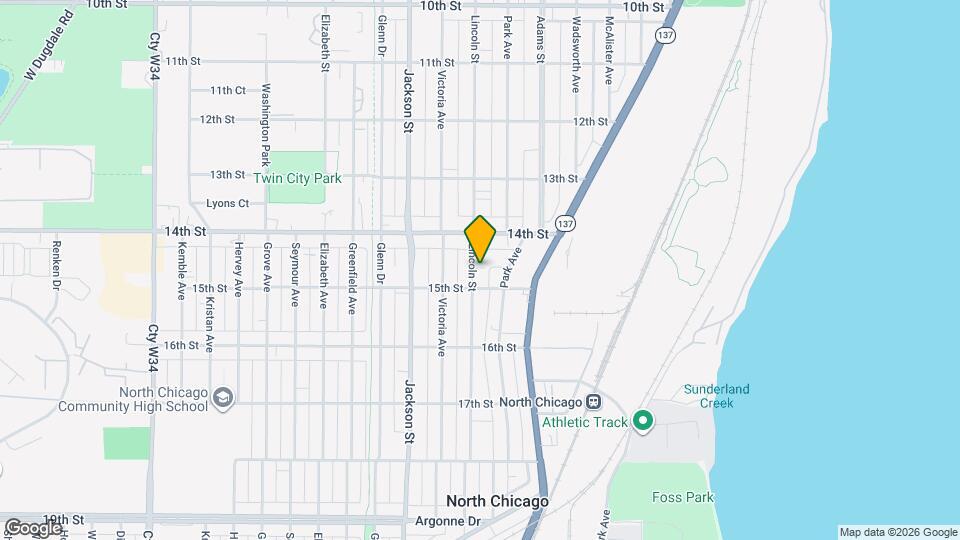 1425 Lincoln St Map and Location Details